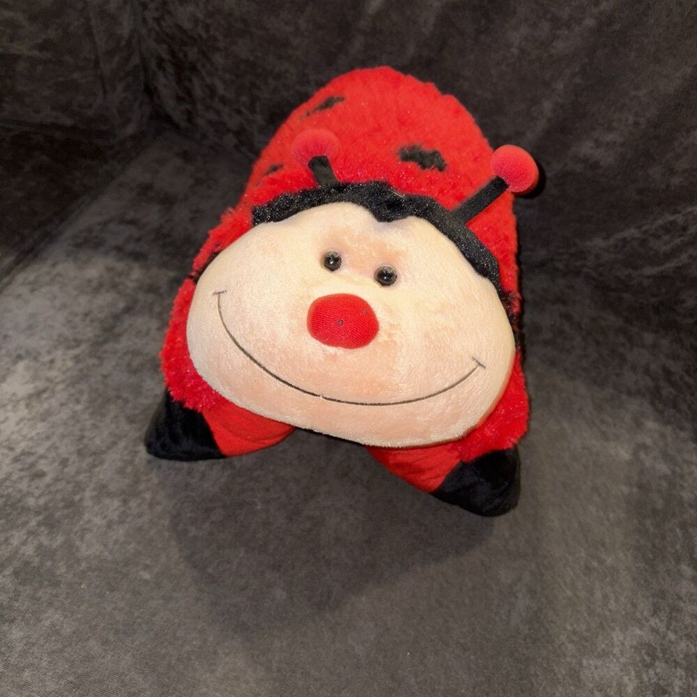 Pillow Pet Ladybug Red Black 2010 Soft Stuffed Plush  Rare Retired 18”
